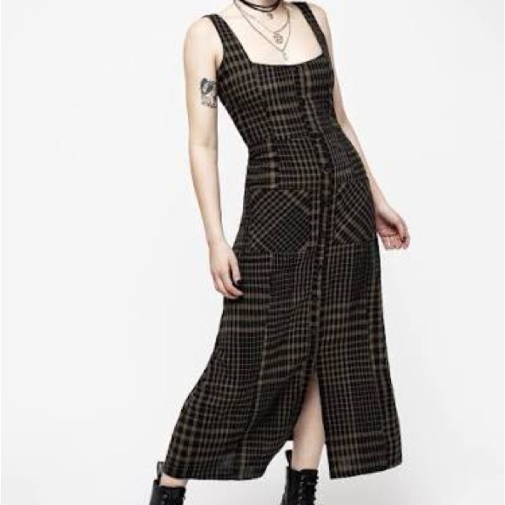 Disturbia Dropout Checkered Sleeveless Dress